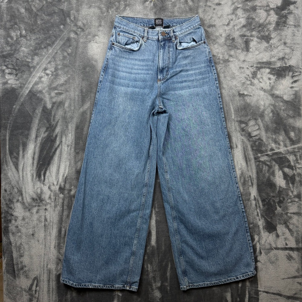 BDG A-Wide Jeans Womens 28 Blue High Rise Wide Leg Denim Urban Outfitters